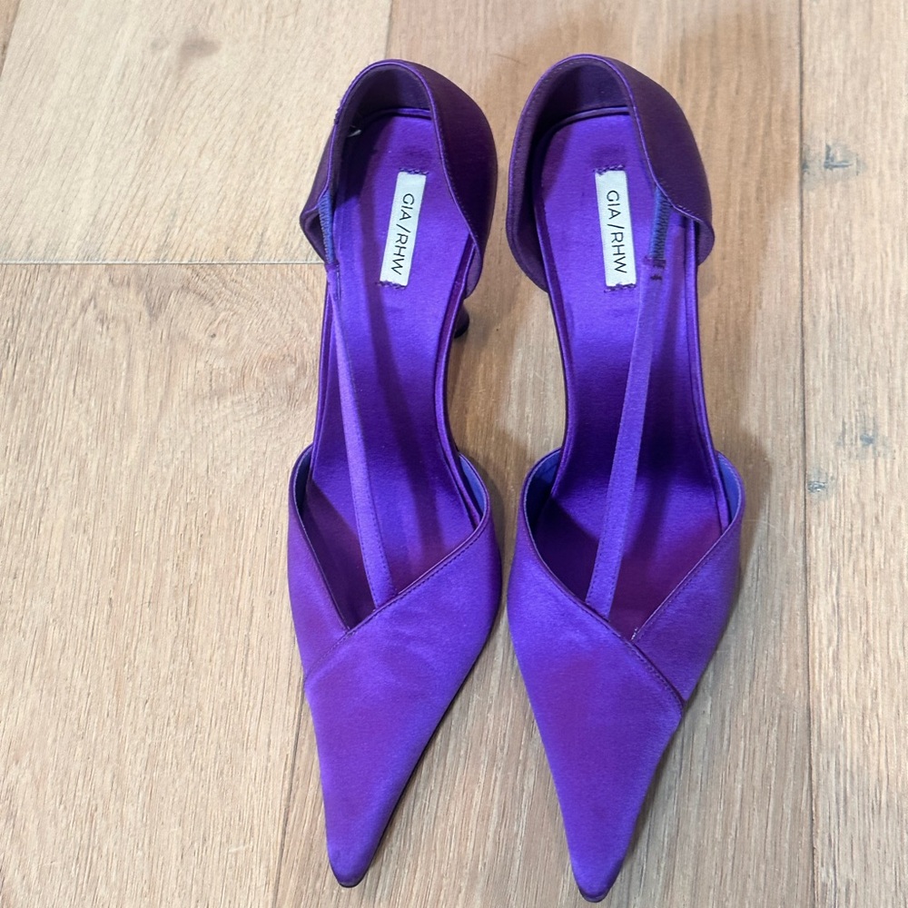 Gia Borghini Purple Satin Heels